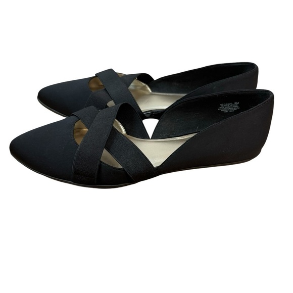 Bandolino Shoes - Bandalino Lanza Black Elastic Strapped Mary Jane Ballet Flats Womens Size 9